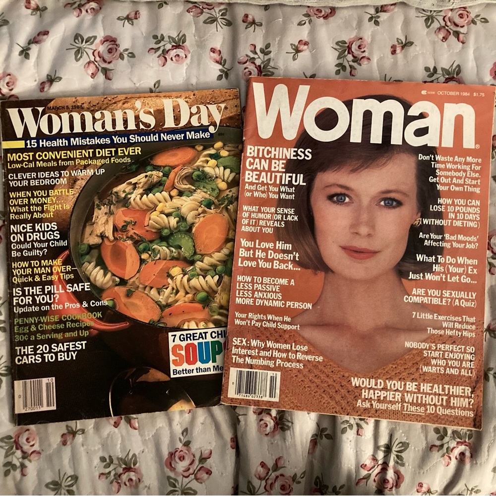Vintage 1980s Woman's Day and Woman Magazine Set
